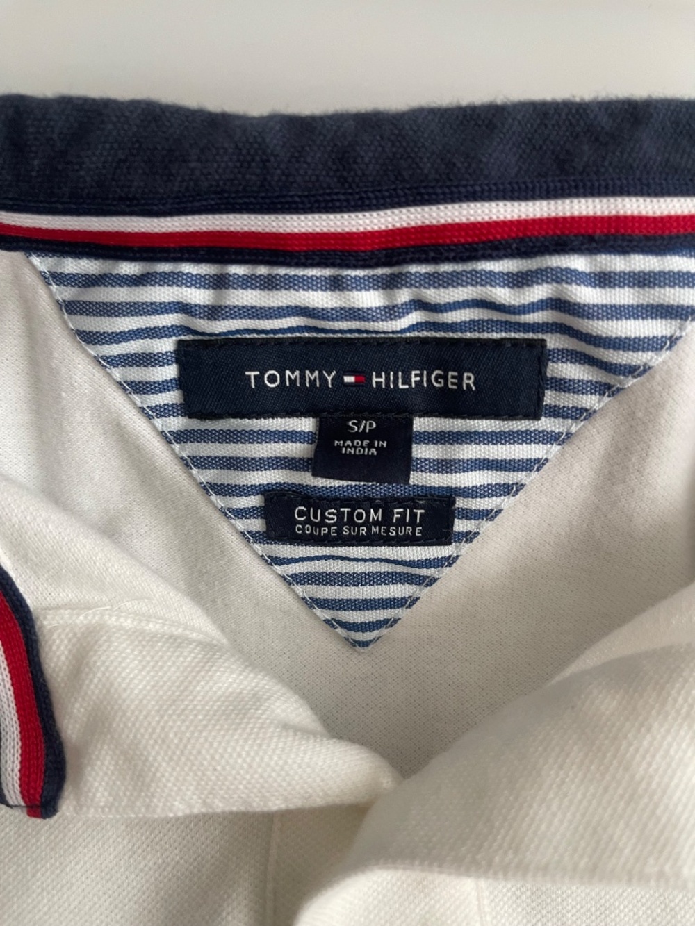 Tommy Hilfiger Custom Fit White Polo Shirt Men’s Small - Picture 3 of 9